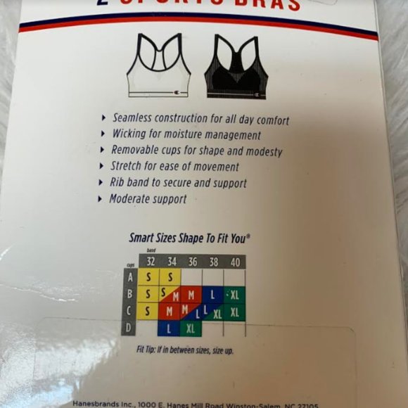 NEW Champion Seamless Racerback Sports Bras 2 Pck - Picture 3 of 4